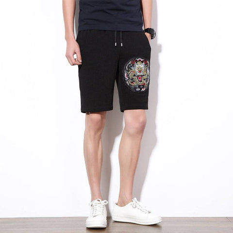 Dragon Embroidery Shorts