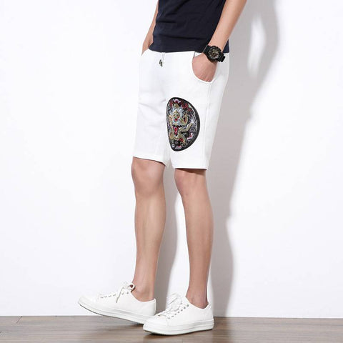 Dragon Embroidery Shorts