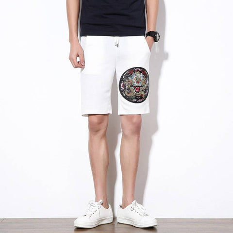 Dragon Embroidery Shorts