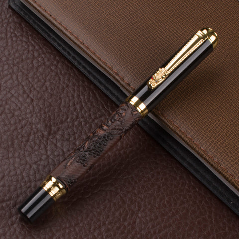 Brown Pen Dragon Pattern