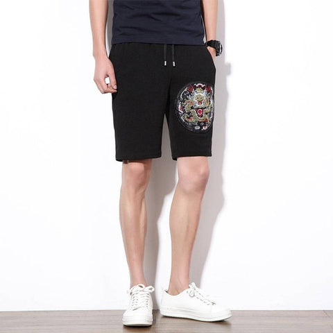 Dragon Embroidery Shorts